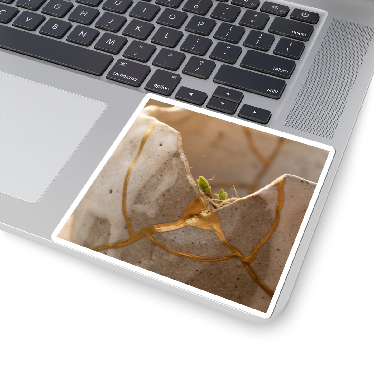 Broken Pottery Minimal Line Sticker | Neutral Japandi Art