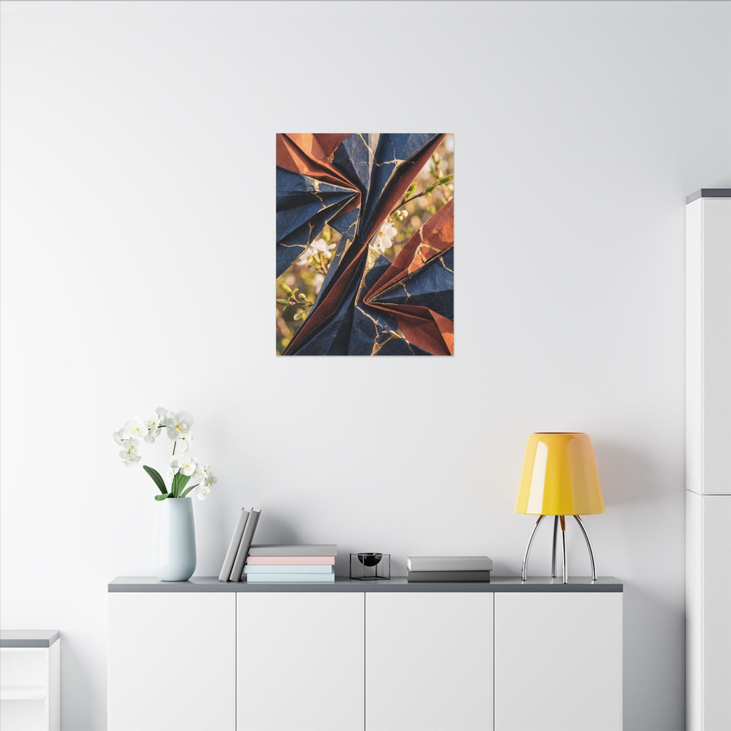 Spring Ceramic Bowl Watercolor Canvas Art | Earthy Decor