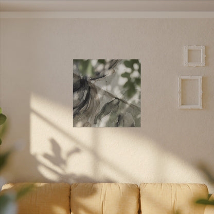 Spring Paper Fold Watercolor Canvas Art | Warm Decor