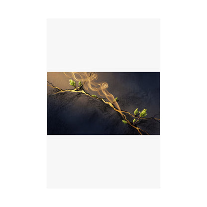 Ma Incense Smoke Wall Art Print - Kintsugi Gold Vein