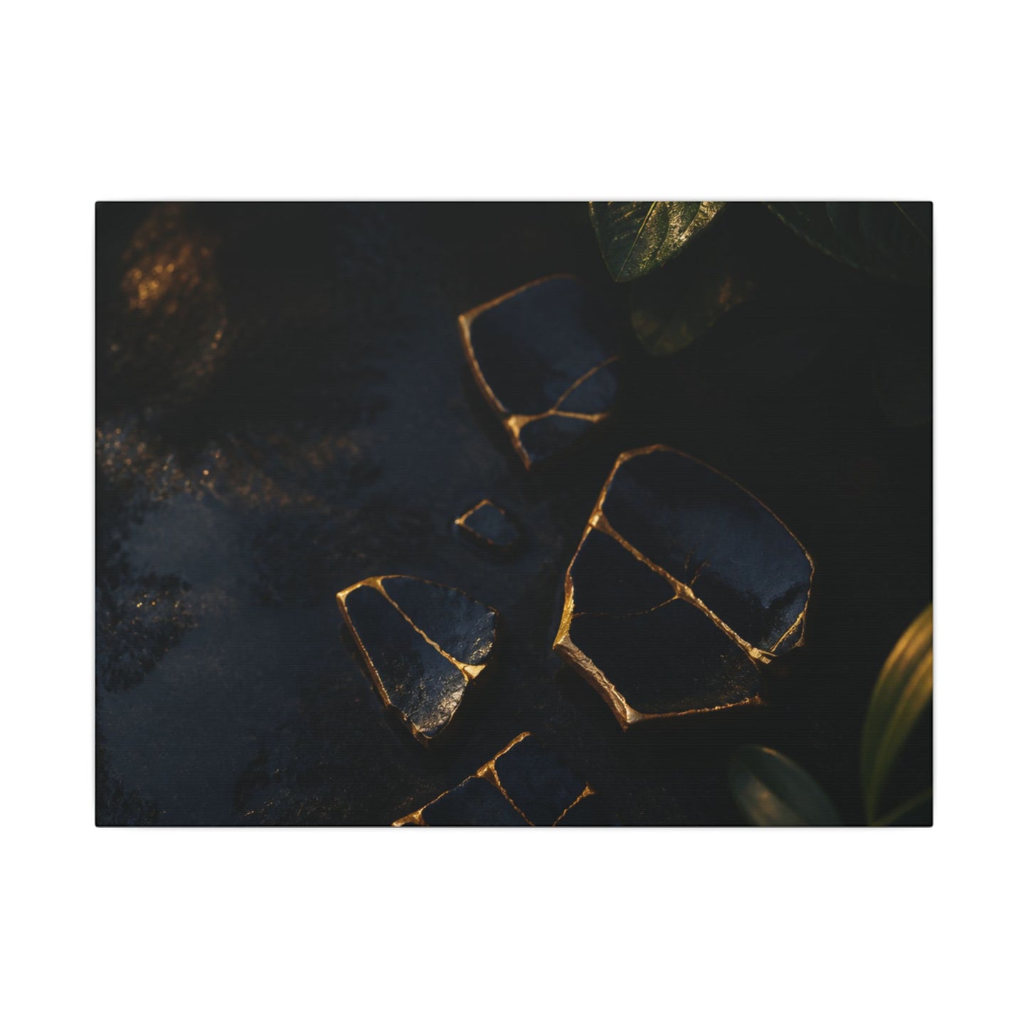 Summer Broken Pottery Moody Minimal Canvas Art | Atmospheric Decor