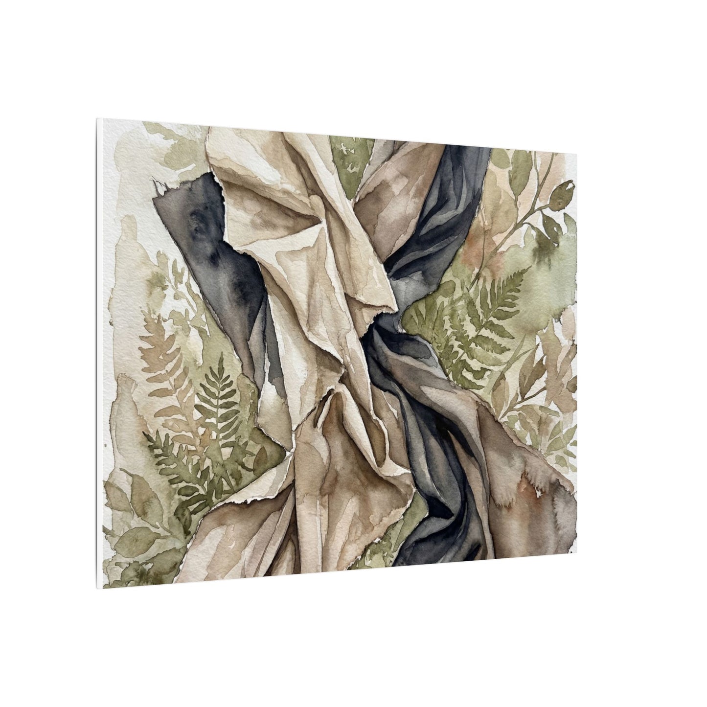 Silk Drape Summer Canvas Art | Japandi Cozy Design