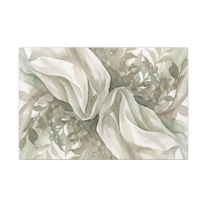 Summer Silk Drape Watercolor Canvas Art | Cozy Decor