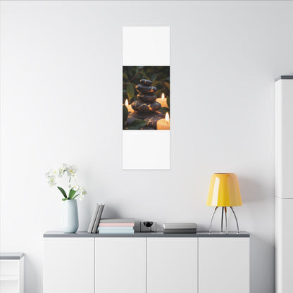 Summer River Stones Gold Vein Canvas Art | Philosophical Decor