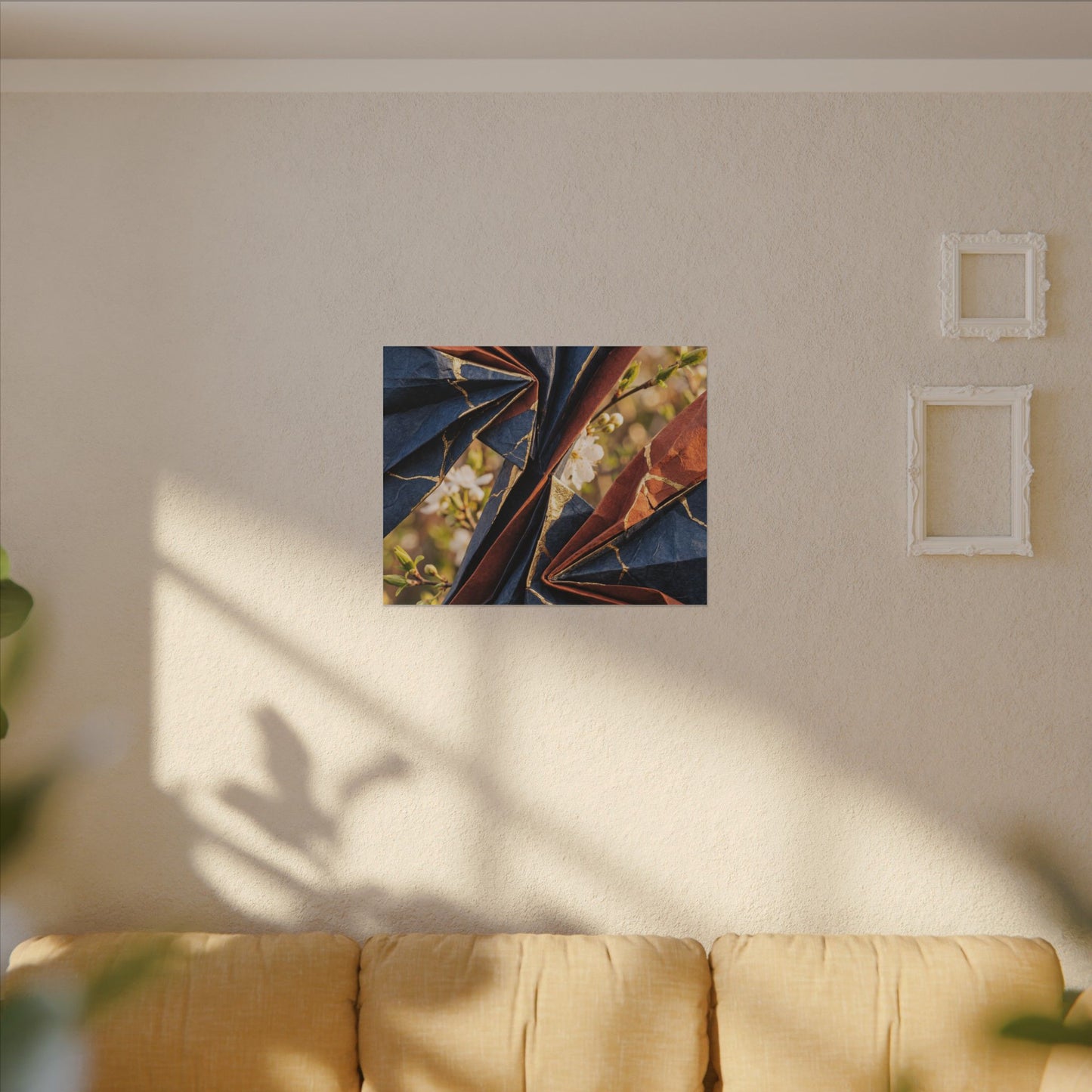 Spring Ceramic Bowl Watercolor Canvas Art | Warm Decor