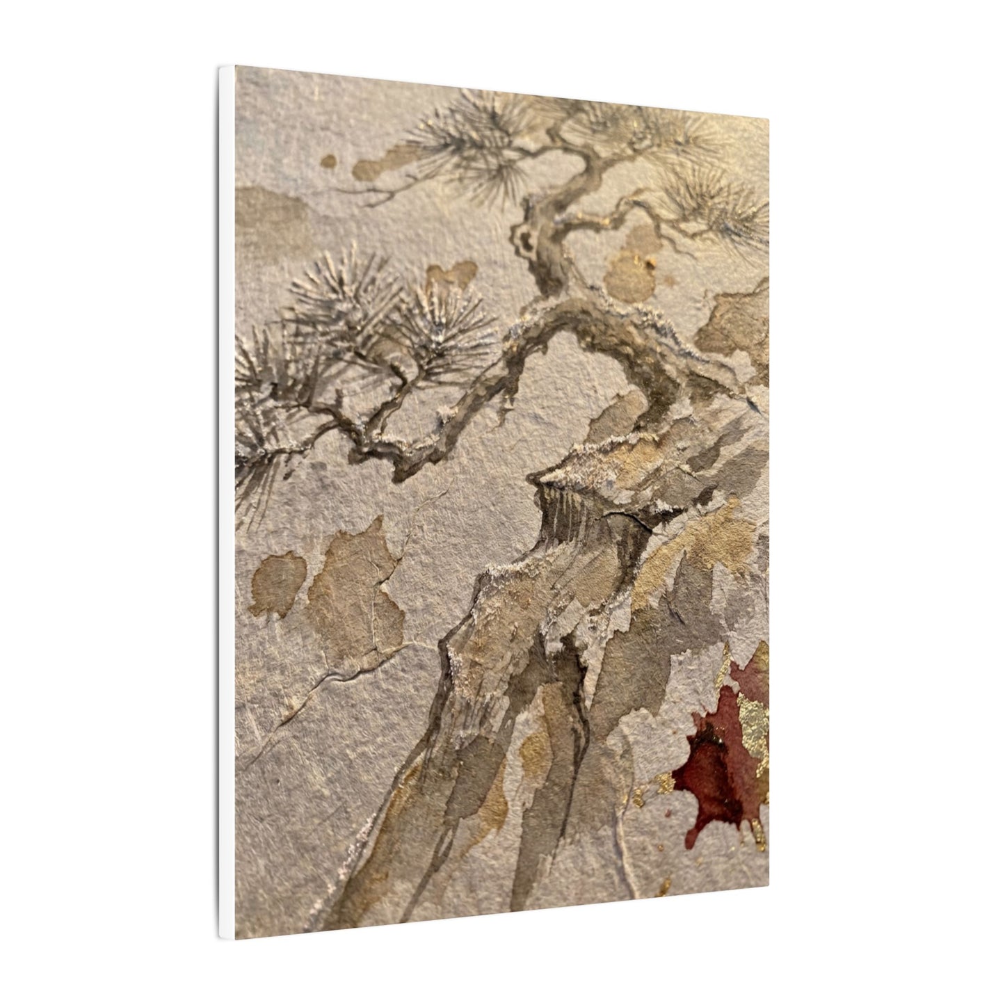 Pine Tree Canvas Art | Winter Japandi Japanese Pattern Art