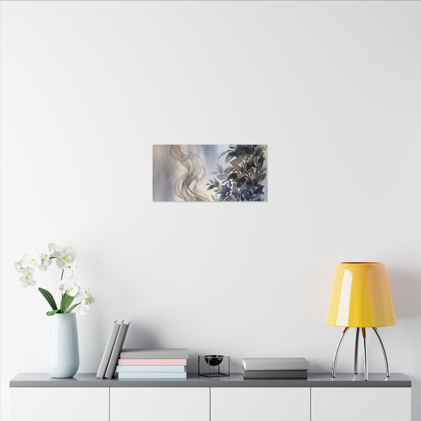 Incense Smoke Summer Canvas Art | Japandi Cozy Design
