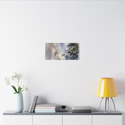 Incense Smoke Summer Canvas Art | Japandi Cozy Design