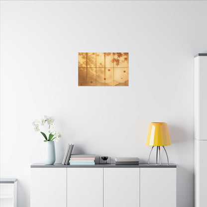 Shoji Screen Texture Canvas Art | Earthy Japandi Art
