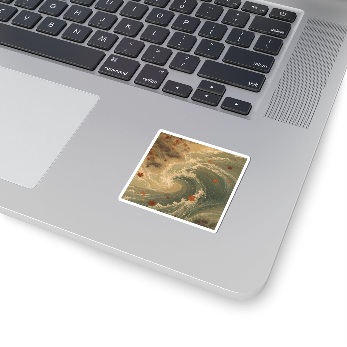 Ocean Wave Autumn Sticker | Japandi Warm Design