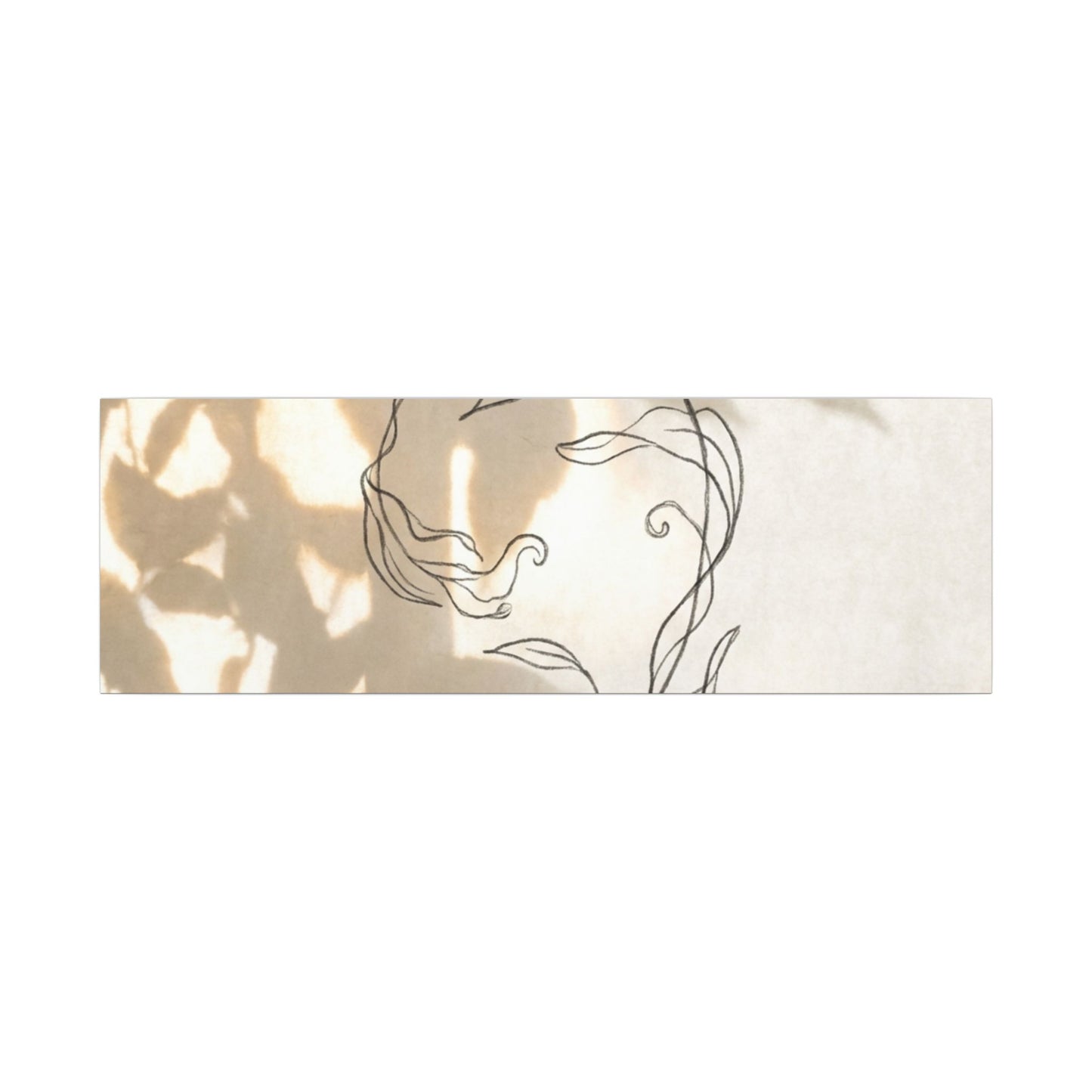 Warm Shoji Screen Canvas Art - Minimal Line Japandi