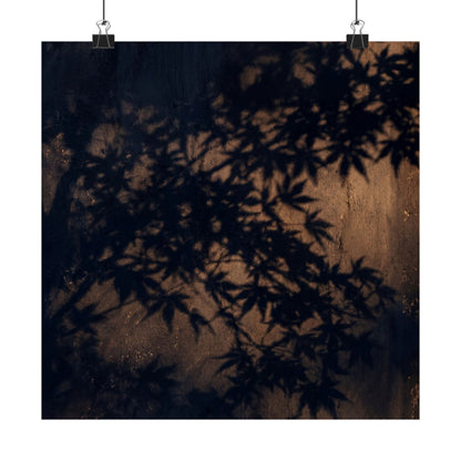 Shadow Play Shadow Zen Wall Art Print | Atmospheric Dark Japandi Art