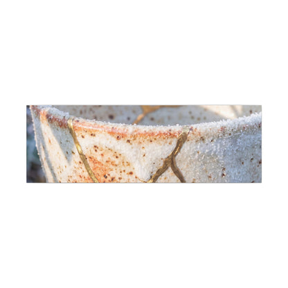 Resilient Ceramic Bowl Canvas Art - Gold Vein Kintsugi