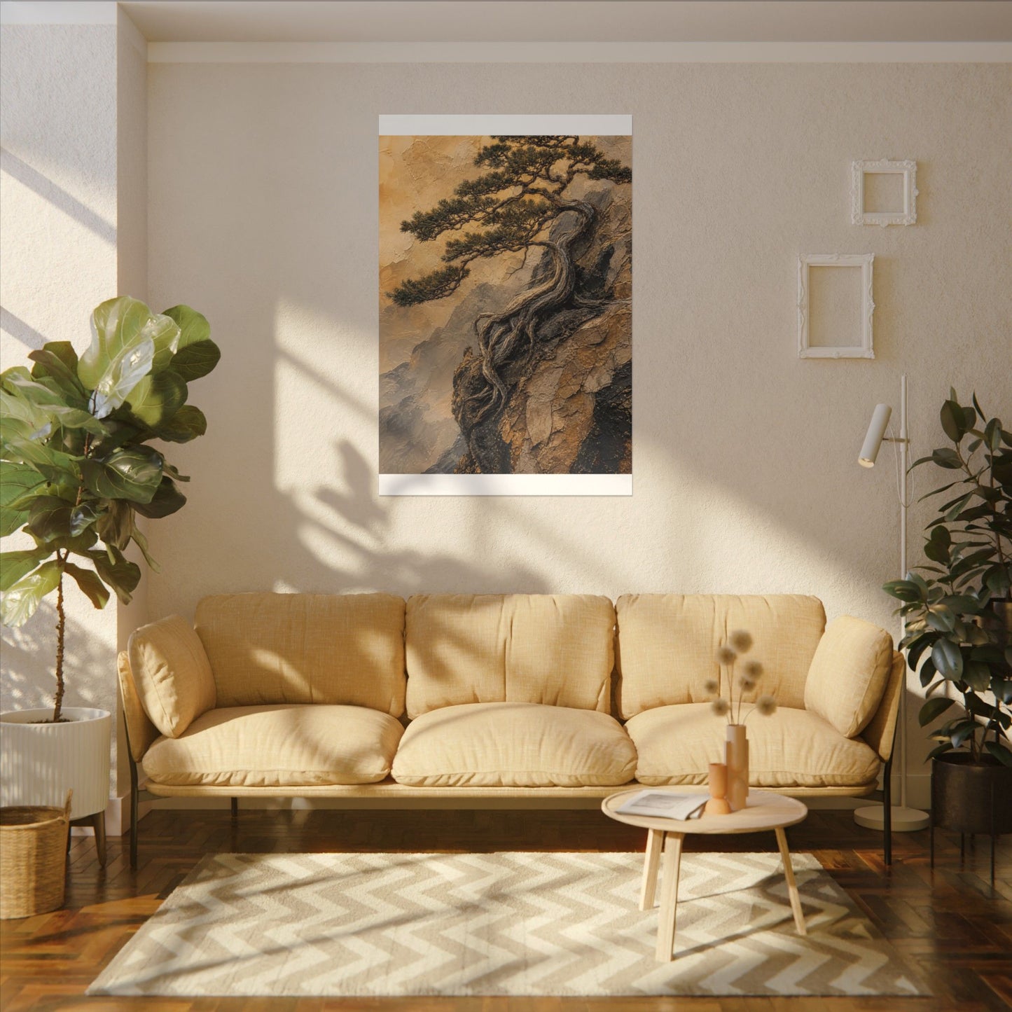 Summer Pine Tree Texture Canvas Art | Cozy Decor