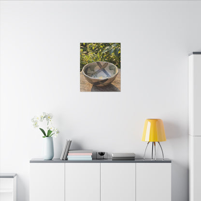 Earthy Ceramic Bowl Canvas Art - Japanese Pattern Japandi