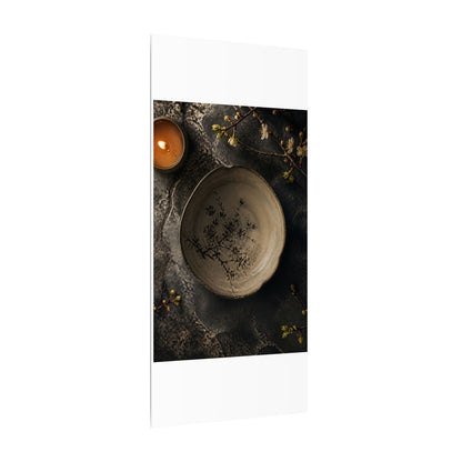 Ceramic Bowl Spring Canvas Art | Japandi Earthy Design