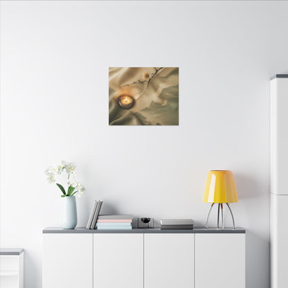 Silk Drape Japanese Pattern Canvas Art | Warm Japandi Art