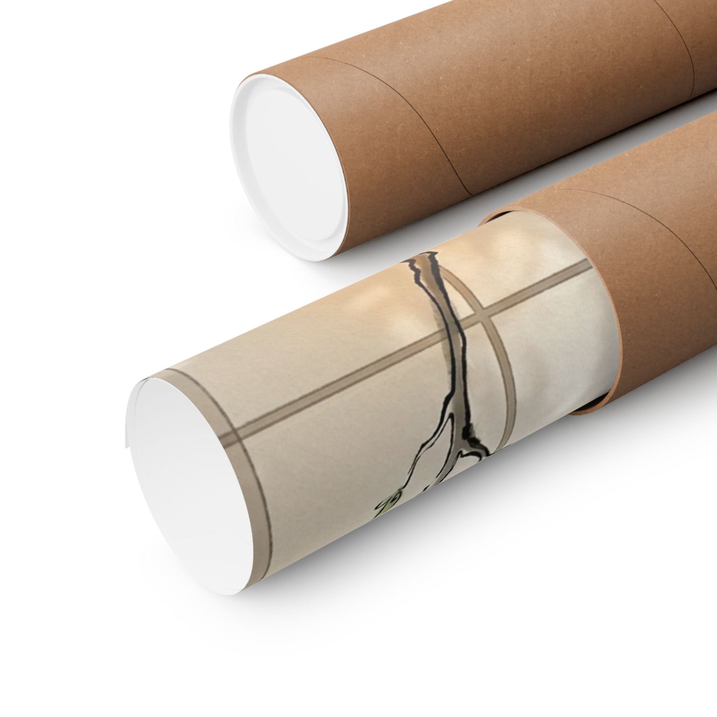 Shoji Screen Minimal Line Wall Art Print | Earthy Japandi Art