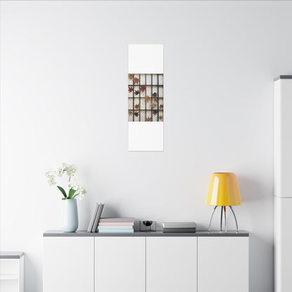 Japandi Shoji Screen in Overcast | Texture Canvas Art