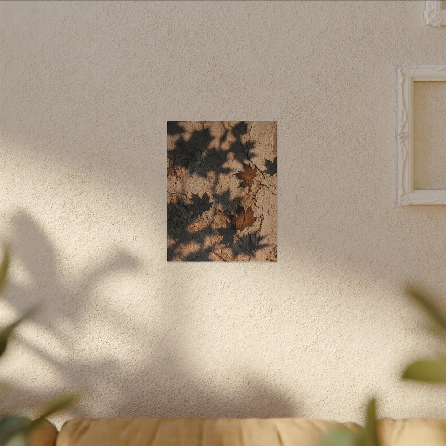 Cozy Shadow Play Canvas Art - Texture Japandi