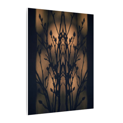 Dark Japandi Shadow Play in Golden Hour | Shadow Zen Canvas Art