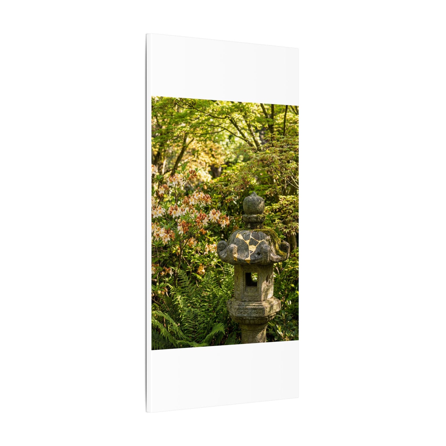 Spring Stone Lantern Gold Repair Canvas Art | Beautiful Decor