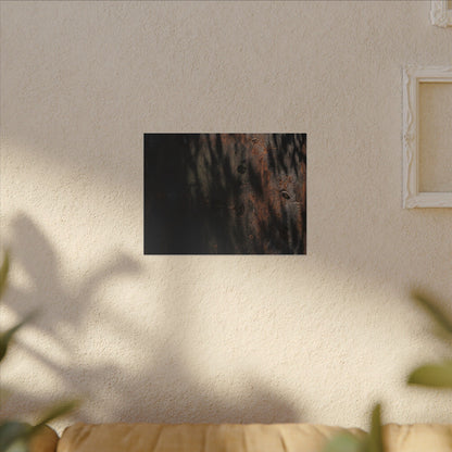 Rust Patina Shadow Zen Canvas Art | Luxurious Dark Japandi Art