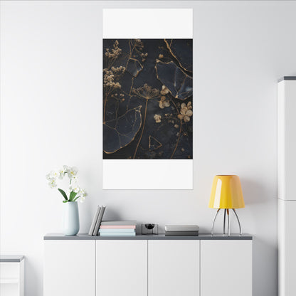 Philosophical Dried Flowers Canvas Art - Broken Beauty Kintsugi