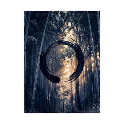 Golden Hour Bamboo Grove Wall Art Print - Zen Shibui