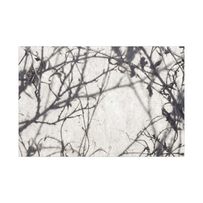 Winter Shadow Play Japanese Pattern Canvas Art | Elegant Decor
