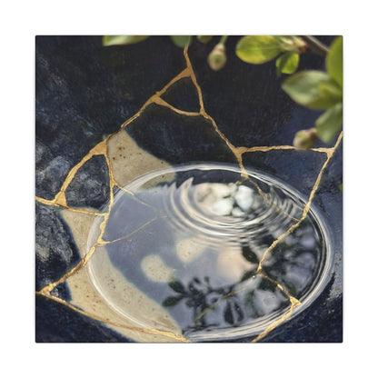 Water Ripple Spring Canvas Art | Kintsugi Beautiful Design