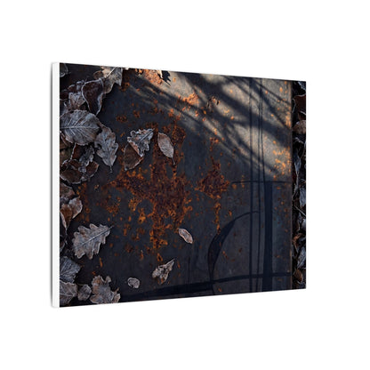 Shibui Rust Patina Canvas Art - Dark Japandi Charcoal Ink