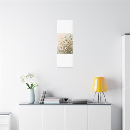 Summer Dried Flowers Watercolor Canvas Art | Elegant Decor