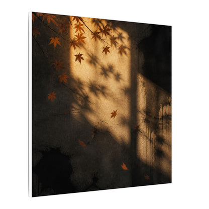 Shadow Play Canvas Art | Autumn Dark Japandi Charcoal Ink Art
