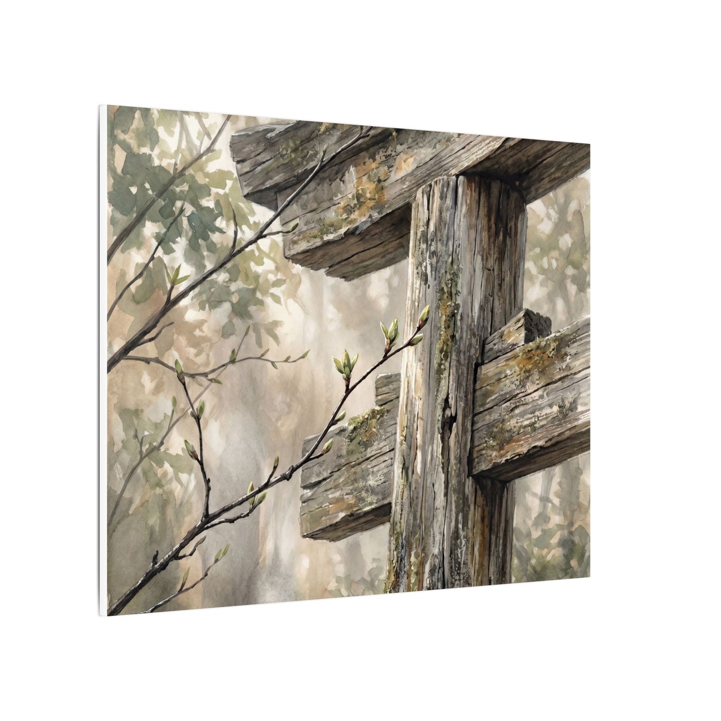 Torii Gate Spring Canvas Art | Japandi Neutral Design