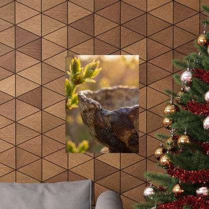 Ma Ceramic Bowl Wall Art Print - Dark Japandi Dark Texture