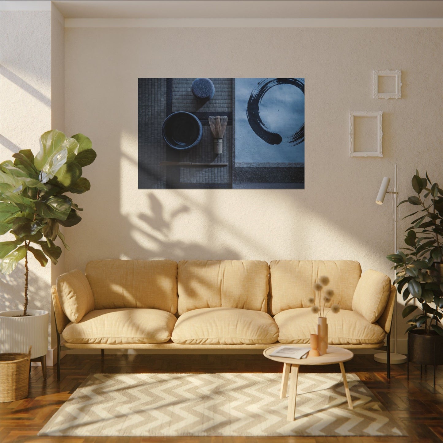 Tea Ceremony Enso Canvas Art | Calm Zen Art