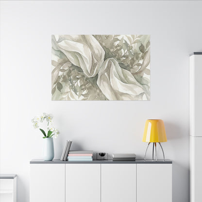 Summer Silk Drape Watercolor Canvas Art | Cozy Decor