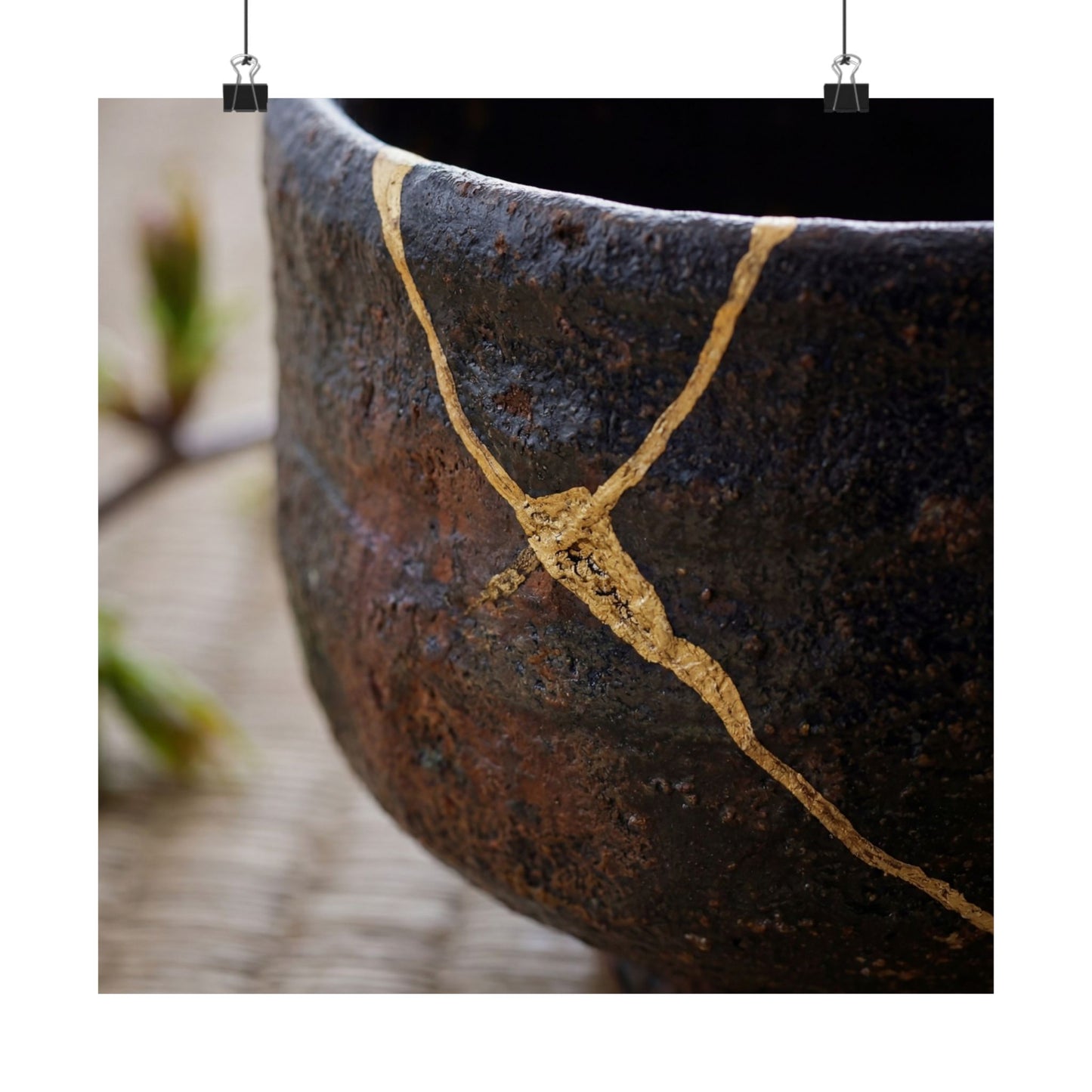 Tea Ceremony Spring Wall Art Print | Kintsugi Artful Design