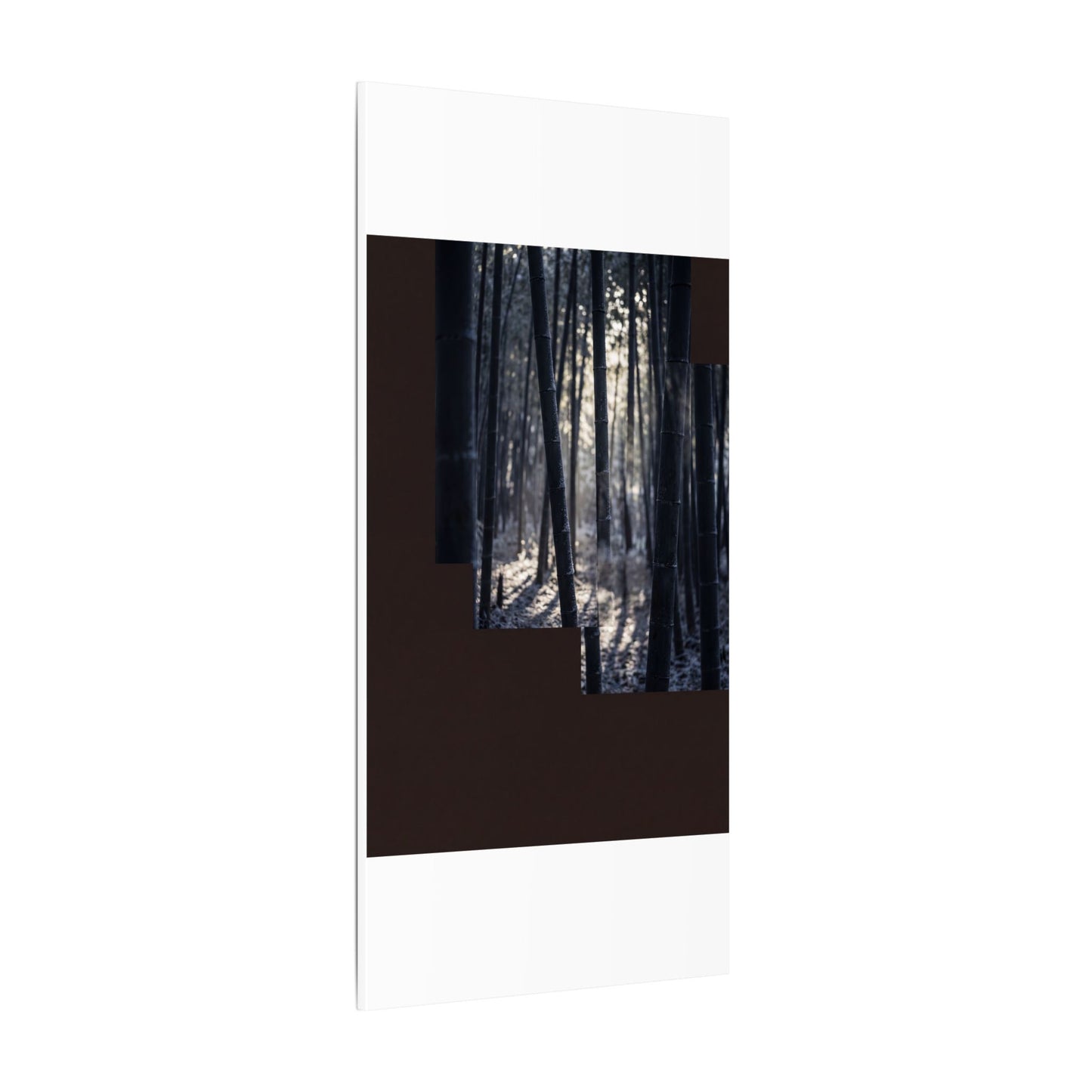 Bamboo Grove Canvas Art | Winter Dark Japandi Moody Minimal Art
