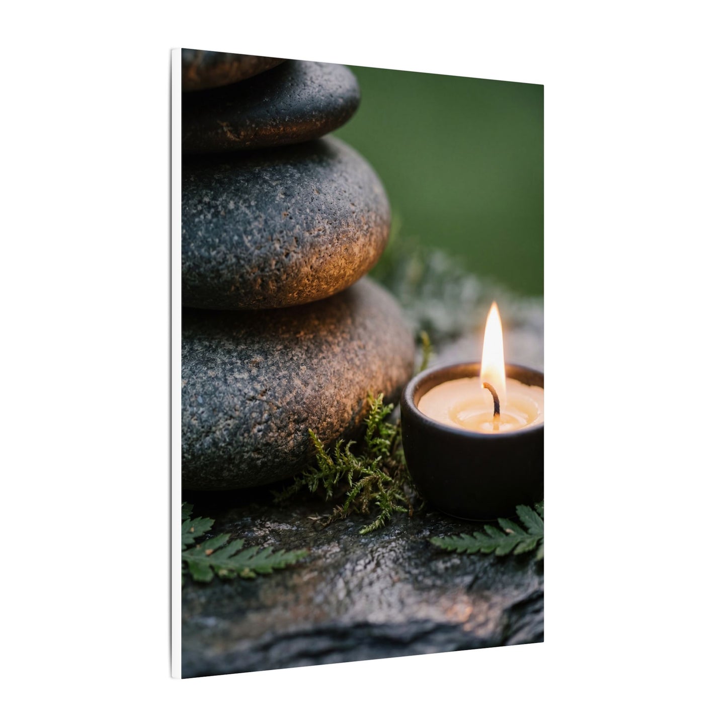 Warm River Stones Canvas Art - Japanese Pattern Japandi
