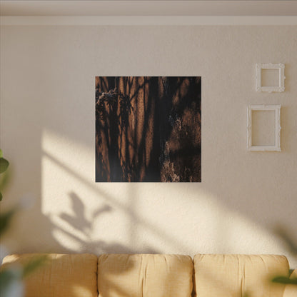 Golden Hour Shadow Play Canvas Art - Dark Japandi Fukinsei