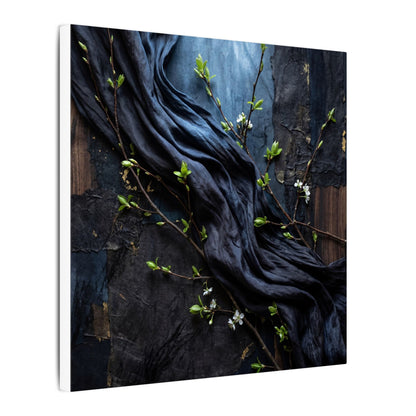 Spring Silk Drape Dark Texture Canvas Art | Atmospheric Decor