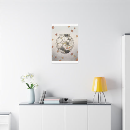 Japandi Broken Pottery in Dawn | Minimal Line Canvas Art
