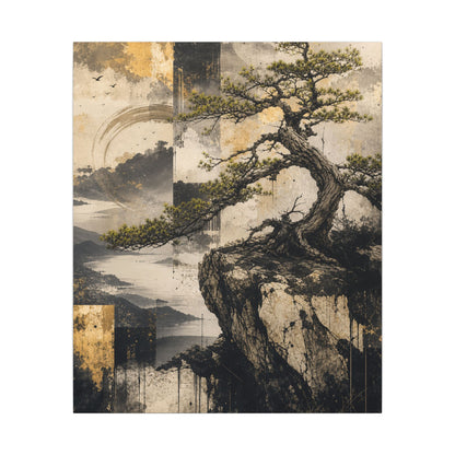 Golden Hour Pine Tree Canvas Art - Japandi Datsuzoku