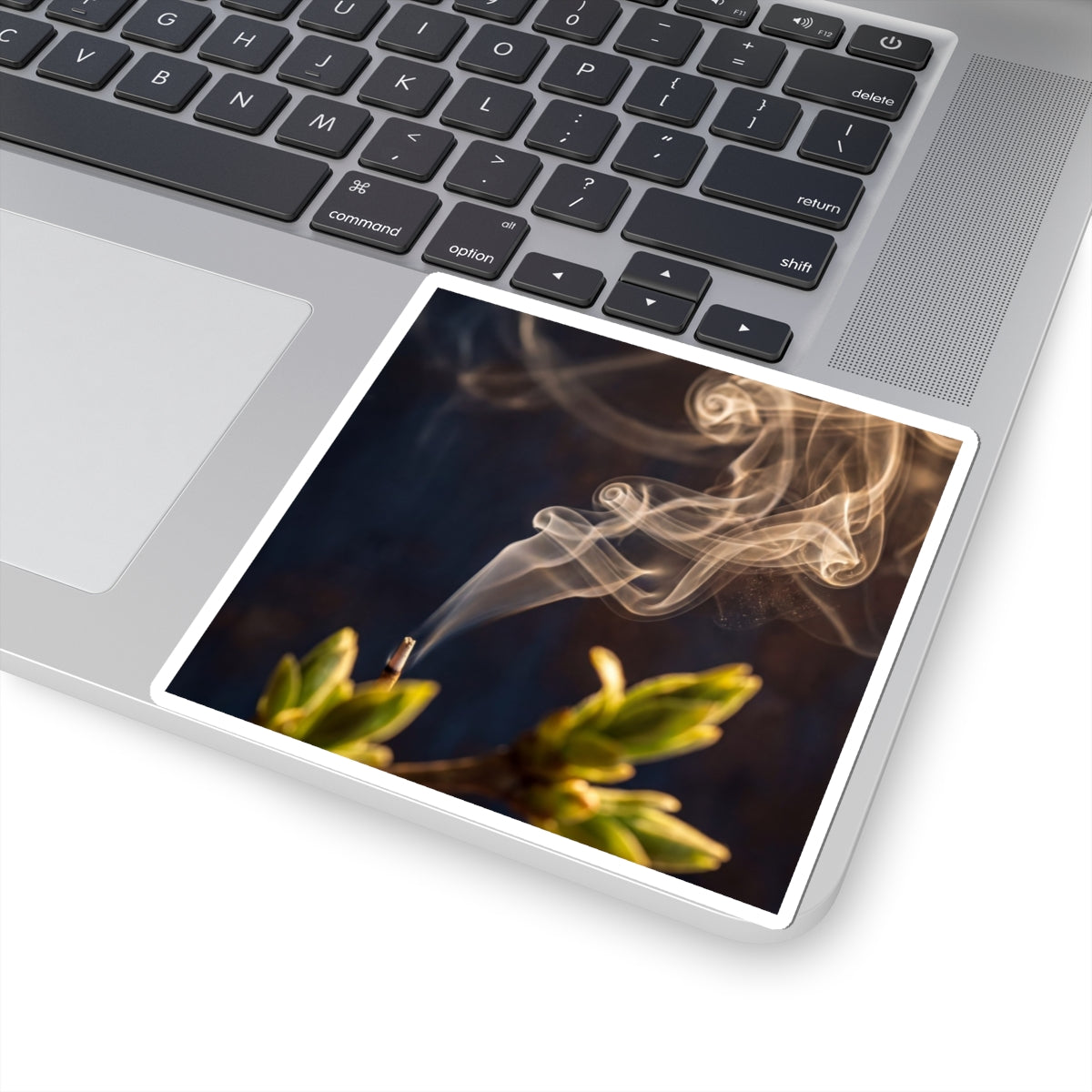 Golden Hour Incense Smoke Sticker - Dark Japandi Kanso
