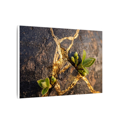 Rust Patina Gold Repair Canvas Art | Resilient Kintsugi Art