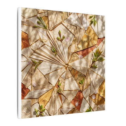 Resilient Paper Fold Canvas Art - Gold Repair Kintsugi