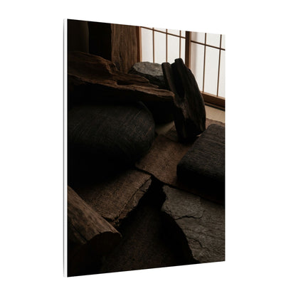 Dark Japandi Shadow Zen Canvas Art