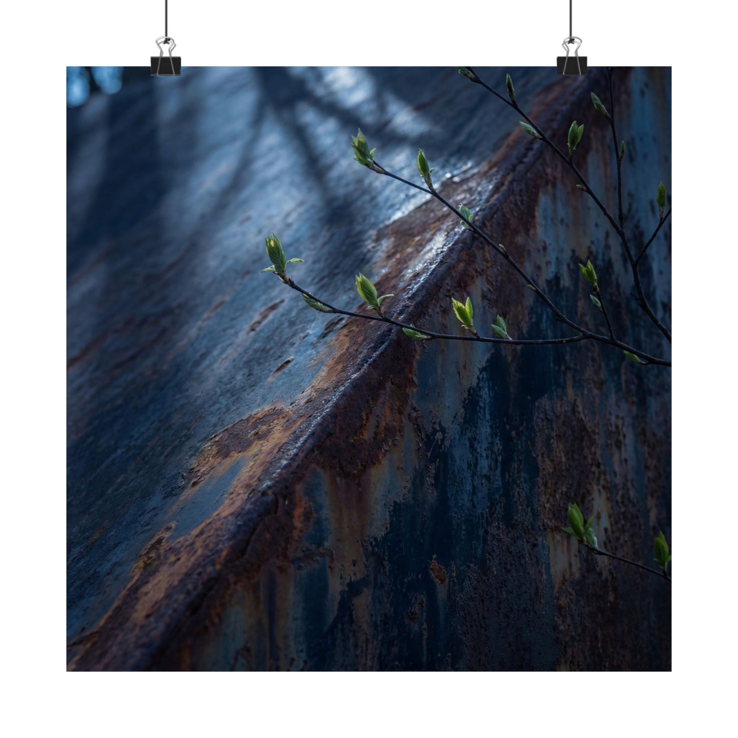 Moonlight Rust Patina Wall Art Print - Dark Japandi Fukinsei